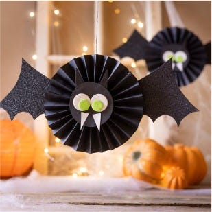Collage picture - Bat made of rosettes and moss rubber