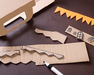 Use packaging for Halloween decorations