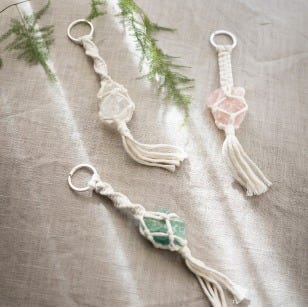 Collage picture - Macrame key rings