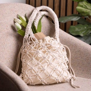 Collage picture - Macrame shopping bag
