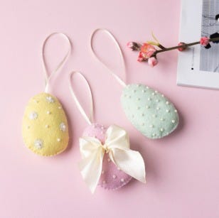 Homemade Easter egg made for hanging