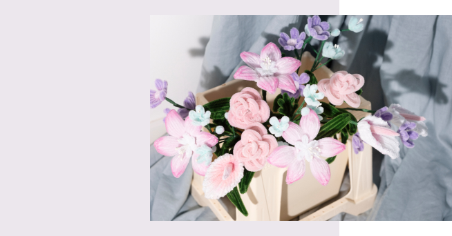 Chenille flower bouquet