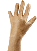 Papier mache hand