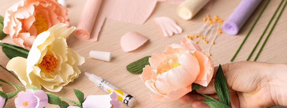 Let your creativity bloom with crépe paper