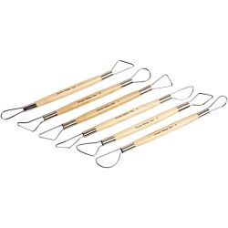 Clay Loop Tools, round edges, L: 20 cm, 6 pc/ 1 pack