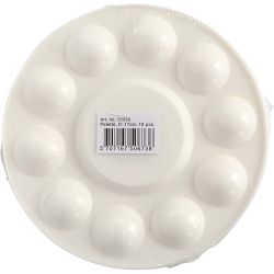 Palette , Round palette with 11 wells, dia. 17 cm, white, 10 pc/ 1 pack