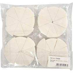 Sponges, L: 40 mm, W: 25 mm, white, 32 pc/ 1 pack