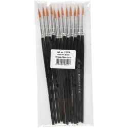 Nylon Brushes, no. 8, L: 18,5 cm, W: 3 mm, round, 12 pc/ 1 pack