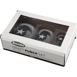 Craft Punch Set, star, size 25+49+75 mm, 3 pc/ 1 pack