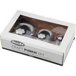 Craft Punch Set, flower, size 25+49+75 mm, 3 pc/ 1 pack