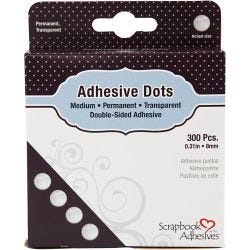 Dodz Adhesive Dots, dia. 8 mm, thickness 0,5 mm, medium, 300 pc/ 1 pack