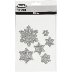 Die Cut, snowflake, dia. 2-6 cm, 1 pc