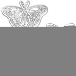 Die Cut and Embossing Folder, butterfly, size 5x4,5+6,5x5+8x4,5 cm, 1 pc