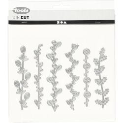 Die Cut and Embossing Folder, flower vines, size 143x123 mm, 1 pc