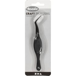 Craft tweezers, L: 12,5 cm, 1 pc