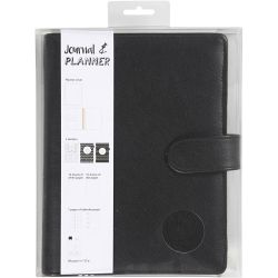 Planner, size 19x23,5x4 cm, ring folder, black, 1 pc