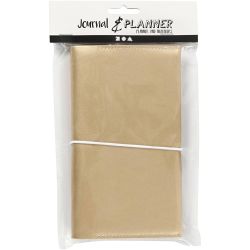 Planner, size 10x18x1,5 cm, elastic closure, gold, 1 pc
