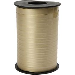 Curling Ribbon, W: 10 mm, matt, gold, 250 m/ 1 roll
