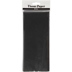 Tissue Paper, sheet 50x70 cm, 17 g, black, 10 sheet/ 1 pack