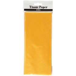 Tissue Paper, sheet 50x70 cm, 17 g, yellow, 10 sheet/ 1 pack
