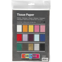 Tissue Paper, sheet 50x70 cm, 17 g, assorted colours, 15x2 sheet/ 1 pack