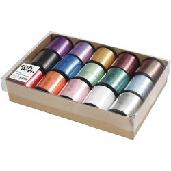 Curling Ribbon, W: 10 mm, glossy, assorted colours, 15x50 m/ 1 pack