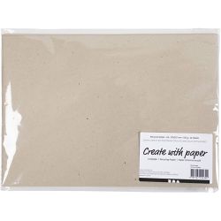 Recycled Paper, A4, sheet 210x297 mm, 100 g, grey brown, 20 sheet/ 1 pack