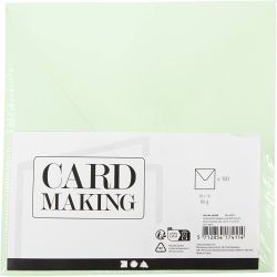 Coloured Envelopes, envelope size 16x16 cm, 80 g, assorted colours, 10x10 pc/ 1 pack