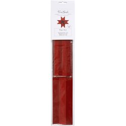 Paper Star Strips, L: 44+78 cm, dia. 6,5+11,5 cm, W: 15+25 mm, glitter,varnish, red, 40 strips/ 1 pack