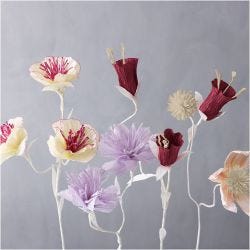 Crepe Paper, sheet 25x60 cm, Crêpe ratio: 180%, 105 g, mute colours, 8 sheet/ 1 pack