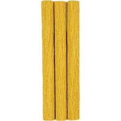 Crepe Paper, sheet 25x60 cm, Crêpe ratio: 180%, 105 g, curry, 3 sheet/ 1 pack