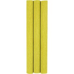 Crepe Paper, sheet 25x60 cm, Crêpe ratio: 180%, 105 g, light green, 3 sheet/ 1 pack