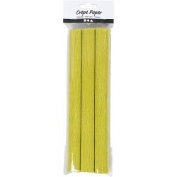 Crepe Paper, sheet 25x60 cm, Crêpe ratio: 180%, 105 g, light green, 3 sheet/ 1 pack