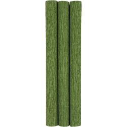 Crepe Paper, sheet 25x60 cm, Crêpe ratio: 180%, 105 g, leaf green, 3 sheet/ 1 pack
