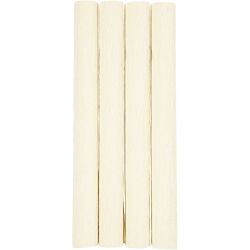 Crepe paper, sheet 25x60 cm, Crêpe ratio: 180%, 105 g, off white, 4sheet/ 1 pack
