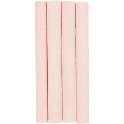 Crepe paper, sheet 25x60 cm, Crêpe ratio: 180%, 105 g, soft rose, 4sheet/ 1 pack