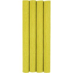 Crepe paper, sheet 25x60 cm, Crêpe ratio: 180%, 105 g, light green, 4sheet/ 1 pack