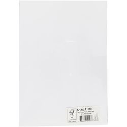Card, A4, sheet 210x297 mm, 180 g, white, 20 sheet/ 1 pack