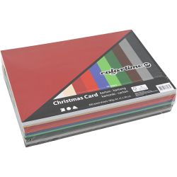 Christmas Card, A4, sheet 210x297 mm, 180 g, assorted colours, 300 ass sheets/ 1 pack