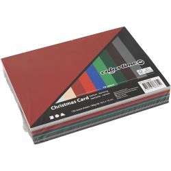 Christmas Card, A6, sheet 105x148 mm, 180 g, assorted colours, 120 ass sheets/ 1 pack