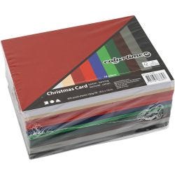 Christmas Card, A6, sheet 105x148 mm, 180 g, assorted colours, 300 ass sheets/ 1 pack