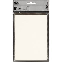 Cards, card size 10,5x15 cm, 220 g, off-white, 10 pc/ 1 pack