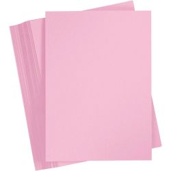 Card, A4, sheet 210x297 mm, 180 g, light pink, 100 sheet/ 1 pack