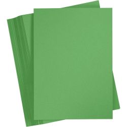 Card, A4, sheet 210x297 mm, 180 g, grass green, 100 sheet/ 1 pack