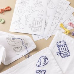 Stitch and Rinse Away Sheet, Decorative designs, A5, sheet 148,5x210 mm, 6 sheet/ 1 pack