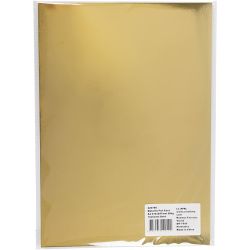 Metallic Foil Card, A4, sheet 210x297 mm, 280 g, gold, 10 sheet/ 1 pack