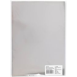 Metallic Foil Card, A4, sheet 210x297 mm, 280 g, silver, 10 sheet/ 1 pack