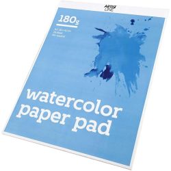 Watercolour block, A3, sheet 297x420 mm, 180 g, white, 20sheet/ 1 pc