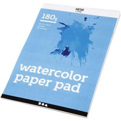 Watercolour block, A4, sheet 210x297 mm, 180 g, white, 20sheet/ 1 pc