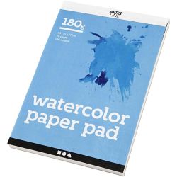 Watercolour block, A5, sheet 148x210 mm, 180 g, white, 20sheet/ 1 pc